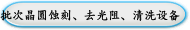 批次晶圆蚀刻、去光阻、清洗设备